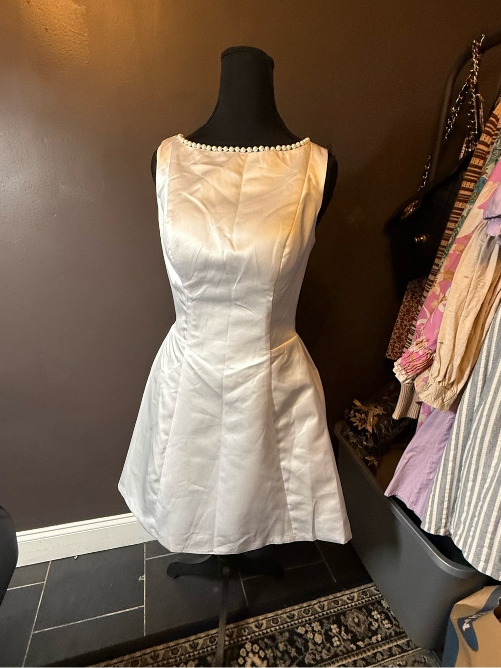 NWT bridal Ivory Pearl-Trim A-Line Wedding Dress